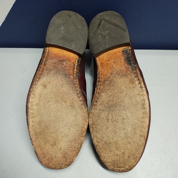 Allen Edmonds Cameron Penny Loafers Mens 8.5EEE Burgundy Leather Slip On 42075 - Picture 7 of 9